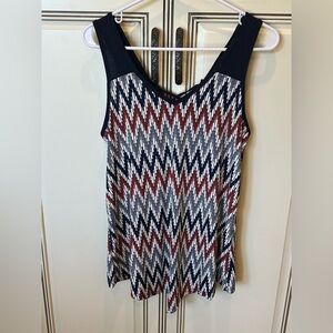 Chevron Patterned Sleeveless Top
